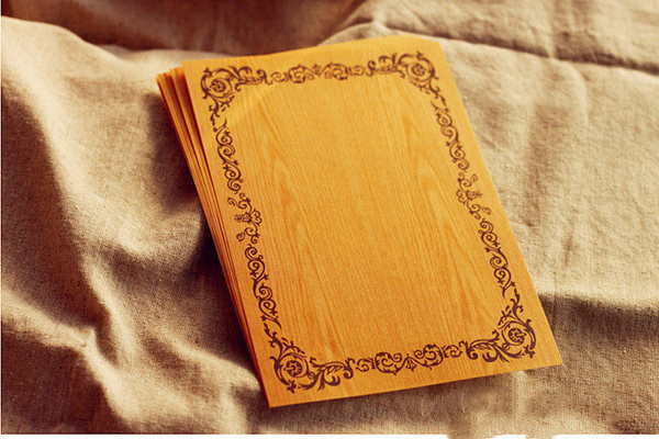8PCS Vintage European Lace Kraft Paper Letterheads
