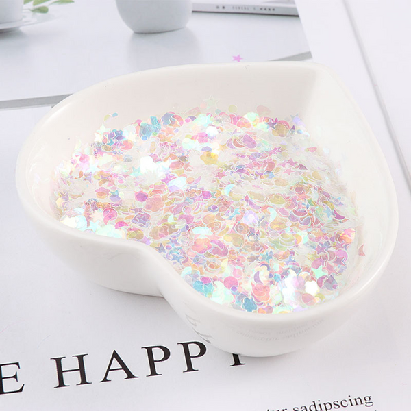 Golden Transparent Glitter Sequins