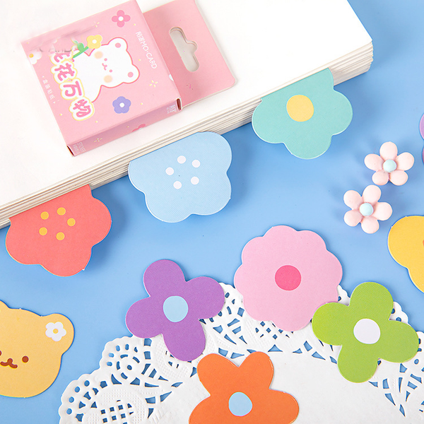 46PCS Flowers Bear Decorative Stickers