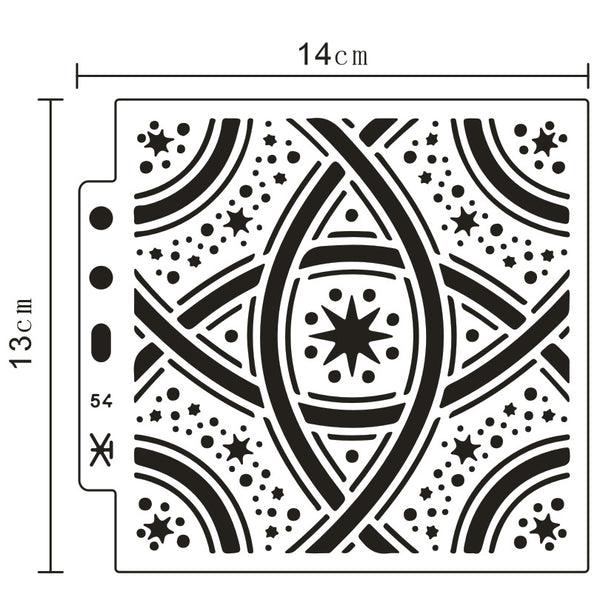 8PCS Pattern Layering Stencils Set