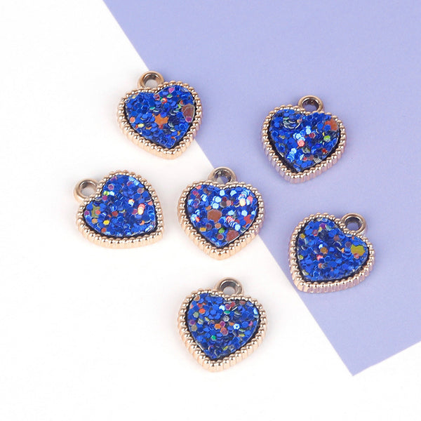 6pcs Love Alloy Pendants