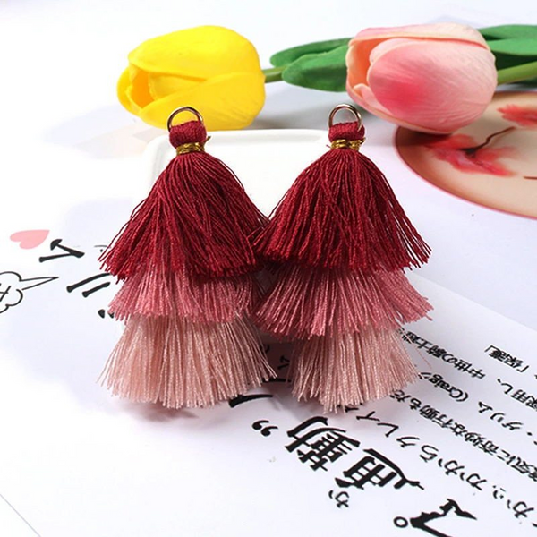 5pcs 6CM Gradient Color Tassel