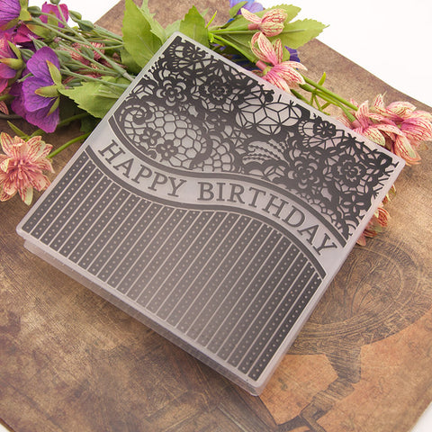 Happy Birthday Embossing Folder