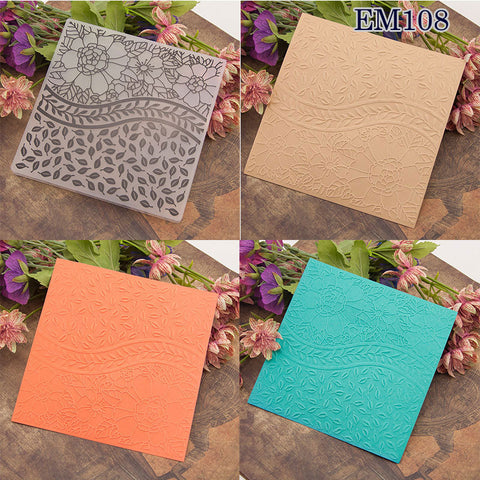 Flowers and Leaves Embossing Folder