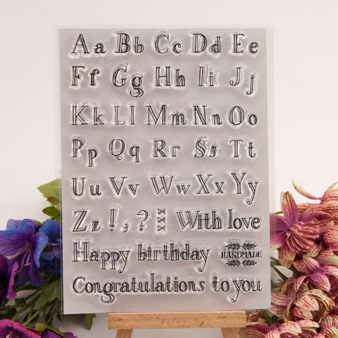 Alphabet Text Stamps