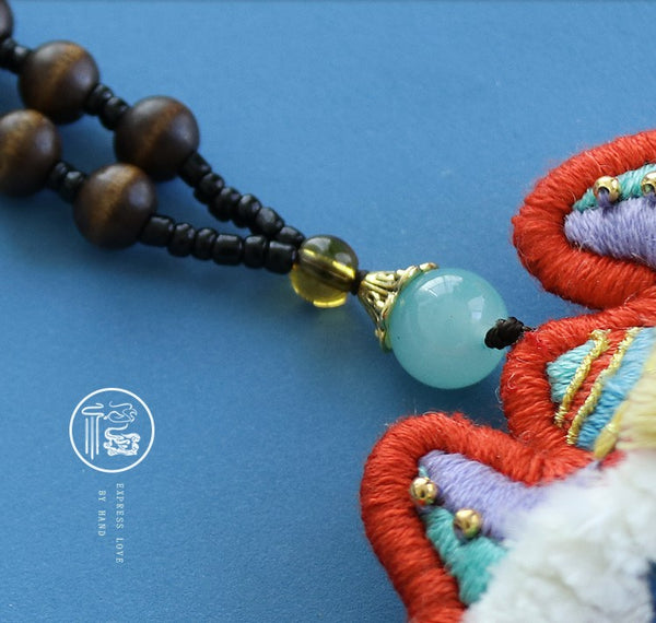 Chinese Lion  Incense Bag Pendant DIY Hand Embroidery Kit