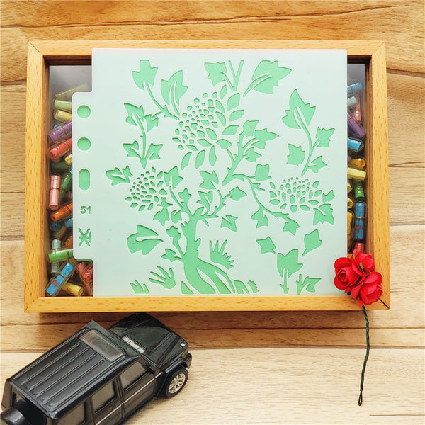 8PCS Pattern Layering Stencils Set