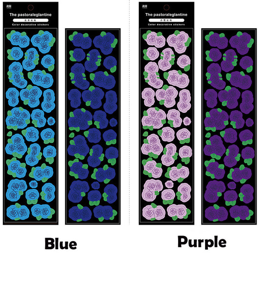 Field Rose Laser Stickers