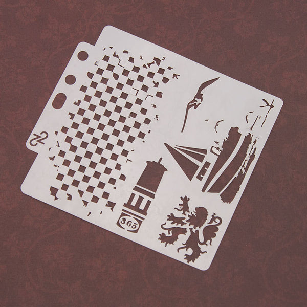 16PCS Layering Painting Stencils-C