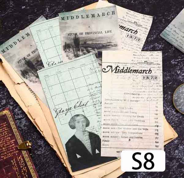 Famous Writer Manuscript Retro Nostalgia Scrapbook Notes