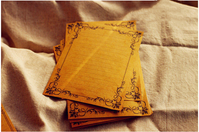 8PCS Vintage European Lace Kraft Paper Letterheads