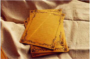 8PCS Vintage European Lace Kraft Paper Letterheads