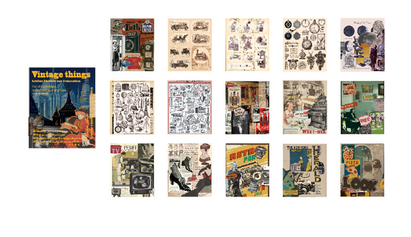 15 PCS Retro Large Size Background Paper