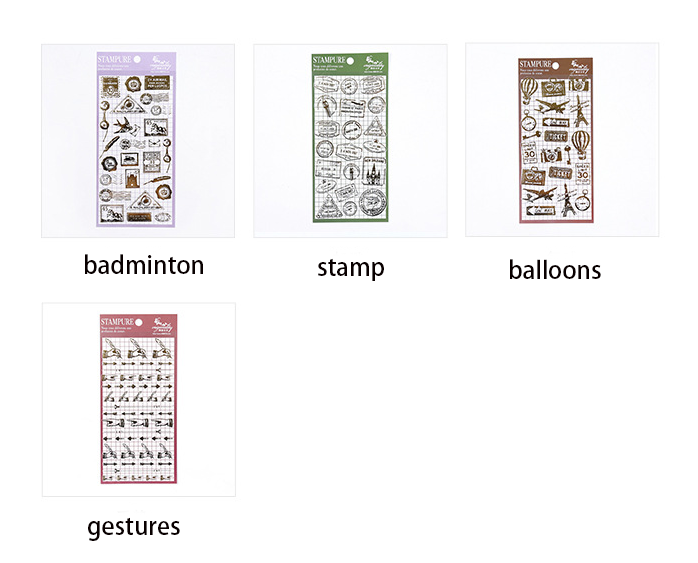 Retro Stamp Hot Stamping Stickers