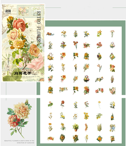 60PCS Flower Shop Series Sticker Bag