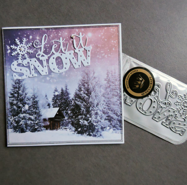 【Original】Christmas Snow Words Die