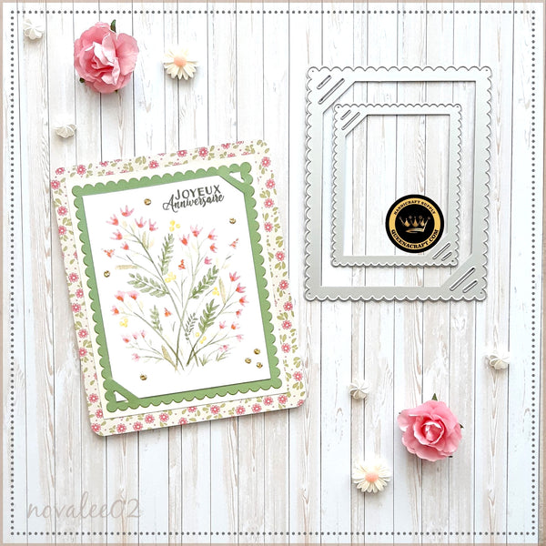 2PCS Diagonal Photo Frame Dies