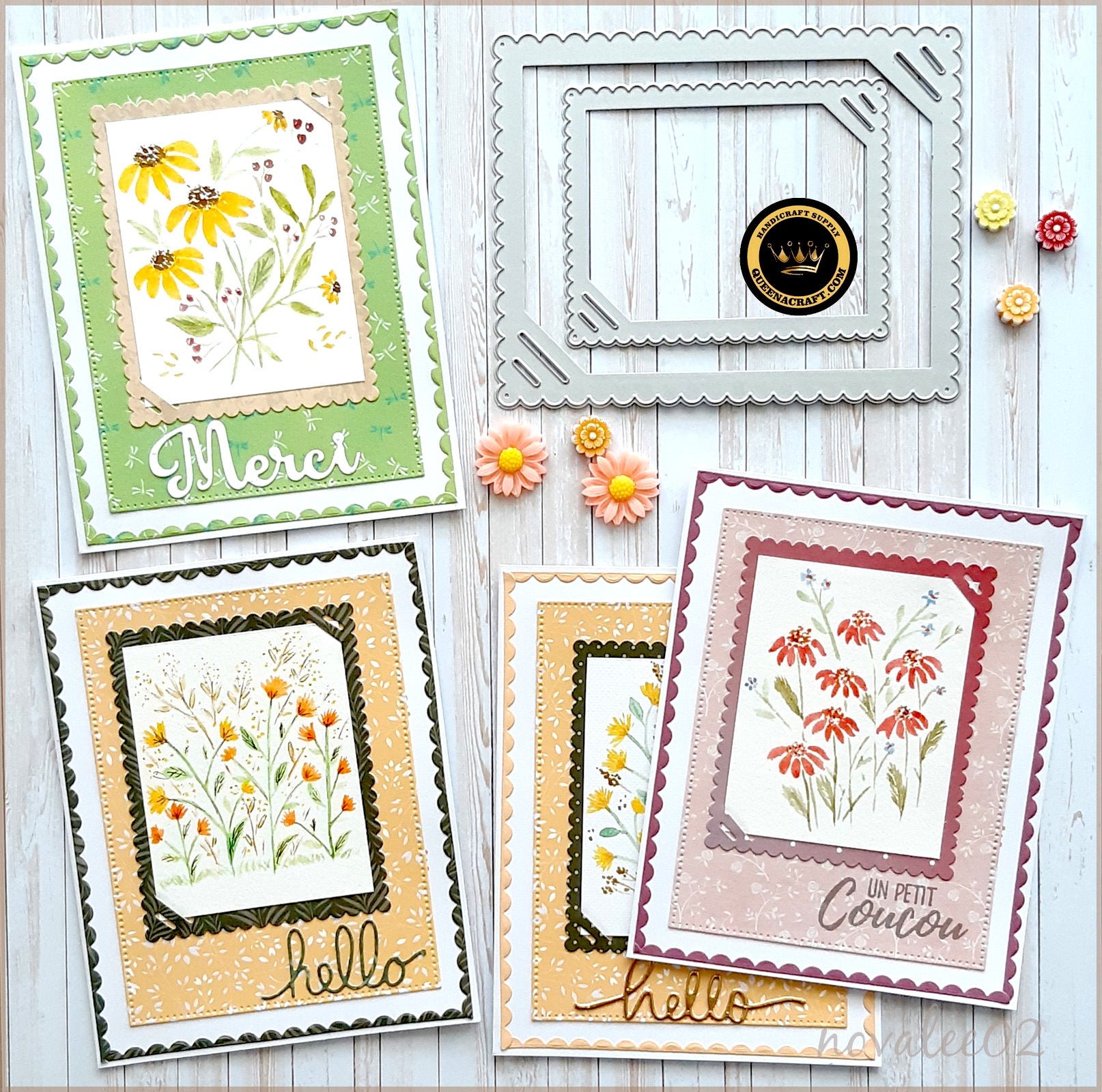 2PCS Diagonal Photo Frame Dies