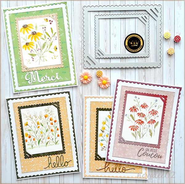 2PCS Diagonal Photo Frame Dies