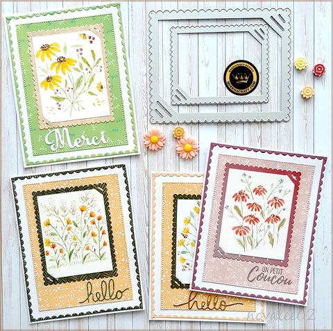 2PCS Diagonal Photo Frame Dies