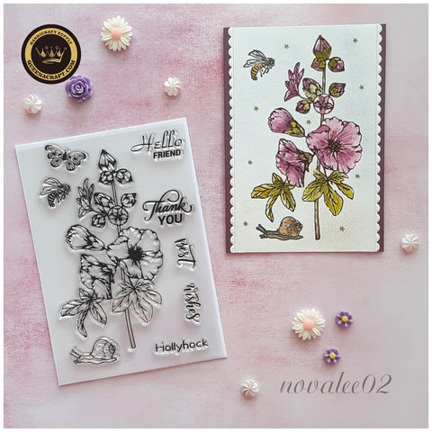Hollyhock Stamps