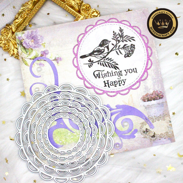 Round Lace Nesting Frame Dies