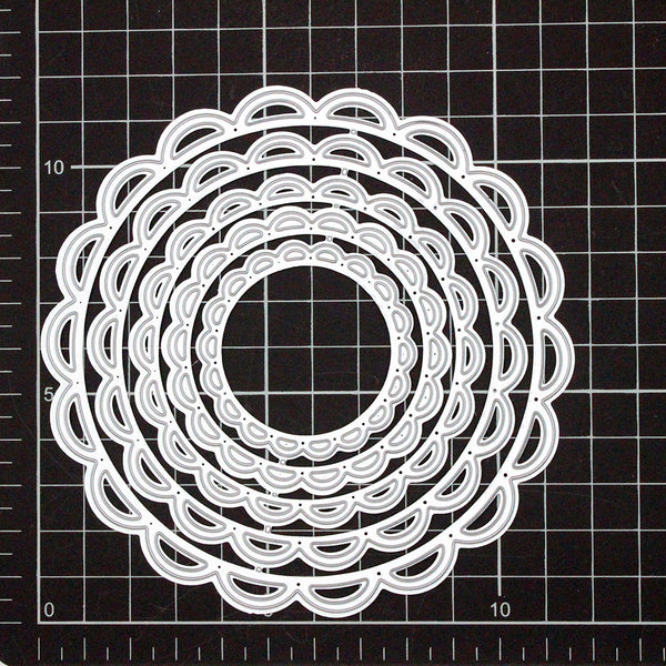 Round Lace Nesting Frame Dies