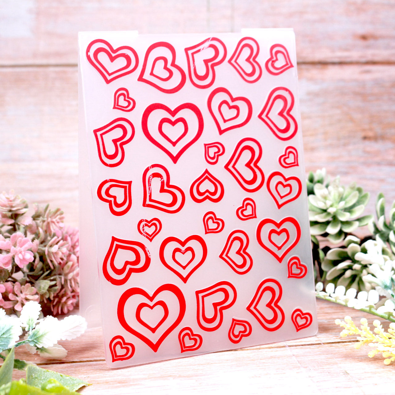 Red Hearts EMBOSSING FOLDER