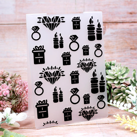 Diamond Rings EMBOSSING FOLDER