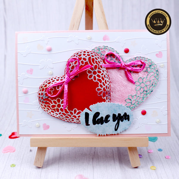 【Original】Petal Lace Heart Border Dies
