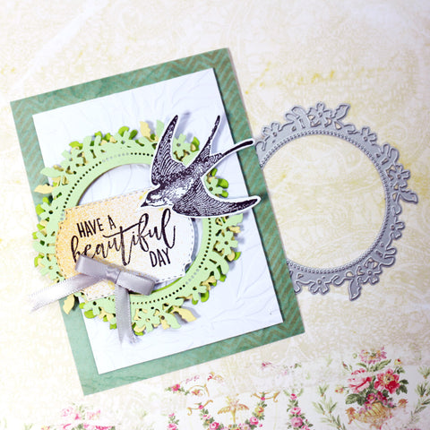 【Original】Round Wreath Background Die