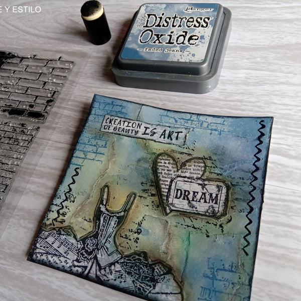Creative Brick Wall Background Stamp