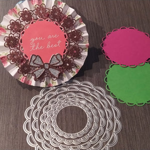 Round Lace Nesting Frame Dies