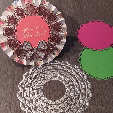 Round Lace Nesting Frame Dies