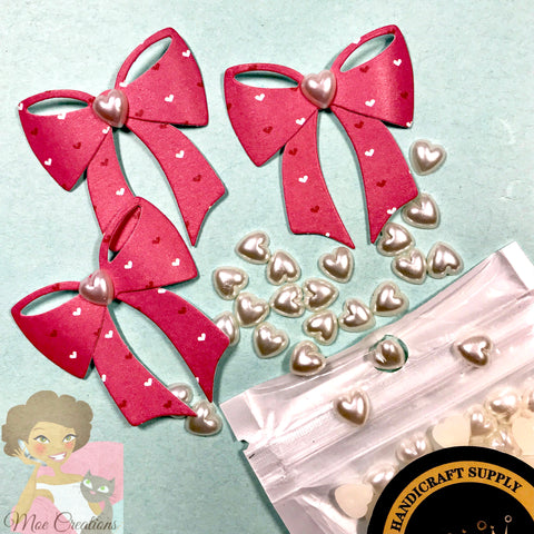 30Pcs Love Half-face ABS Imitation Pearl Decoration