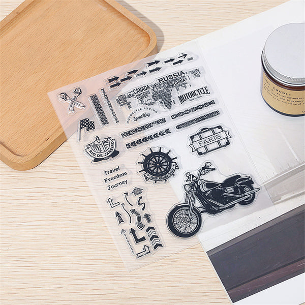 Motorcycle Travel Stamps