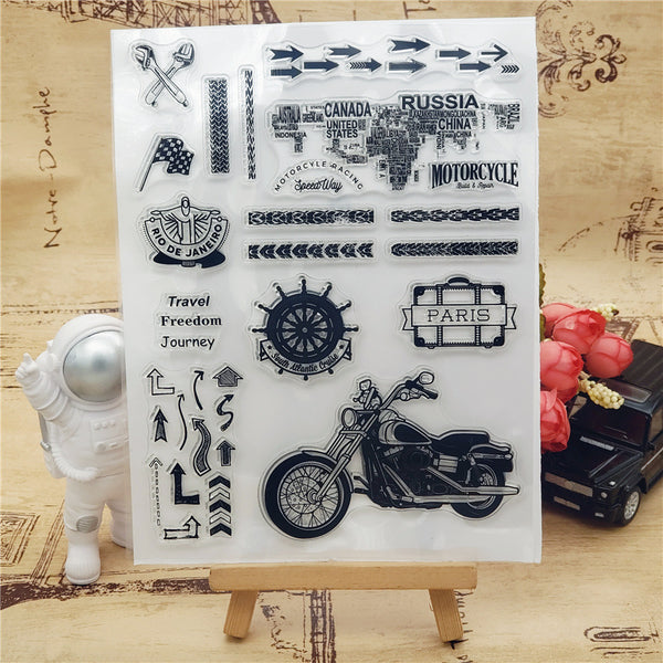 Motorcycle Travel Stamps