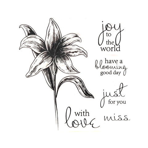 Magnolia Text Stamp