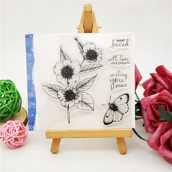 Camellia Text Stamp