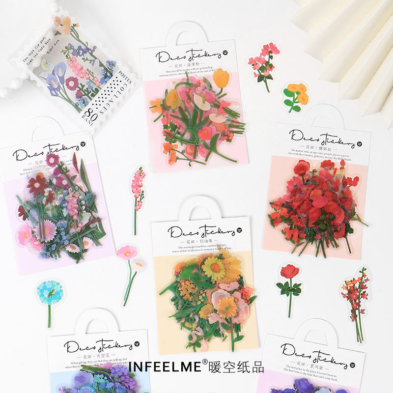 Flower Field Series PET Stickers