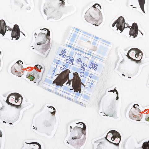 46Pcs Cute Penguins Decorative Stickers