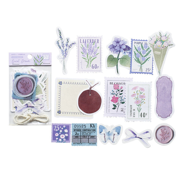 Literary Scrapbook Decorative Sticker Paper Material Pack