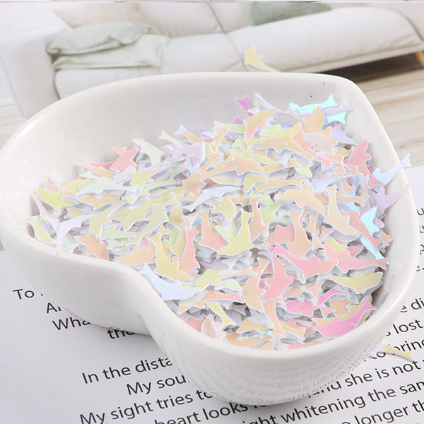 5x9mm Dolphin Glitter Sequins