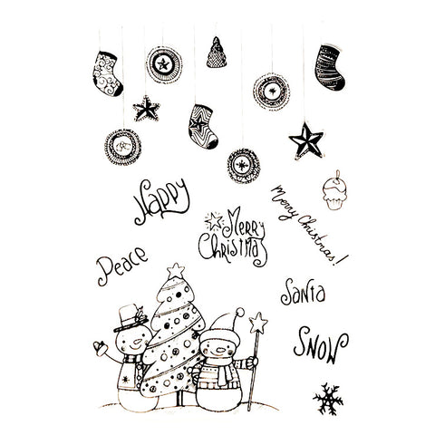 Christmas Snowman Gift Stamps