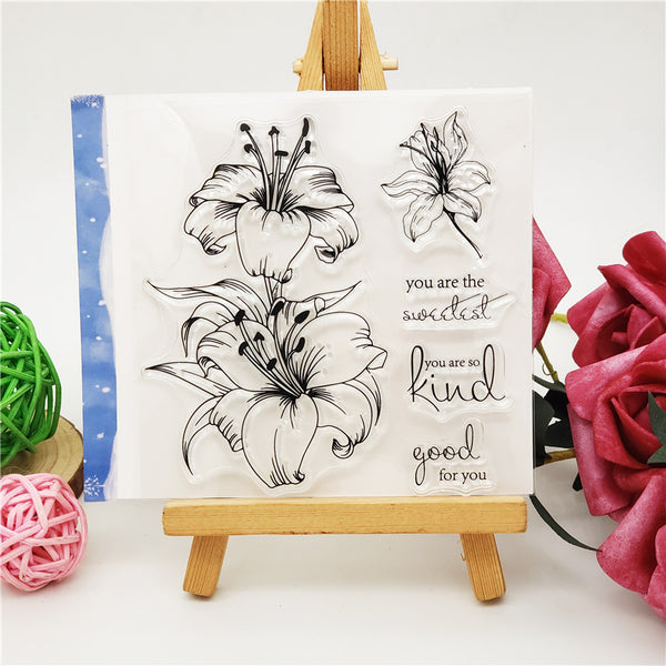 Lily Text Stamp