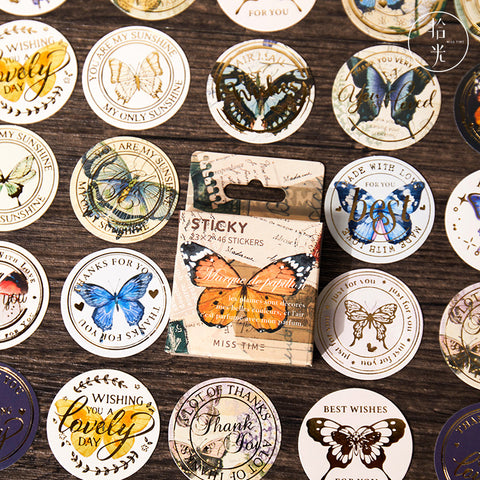 46PCS Hot Stamping Stickers