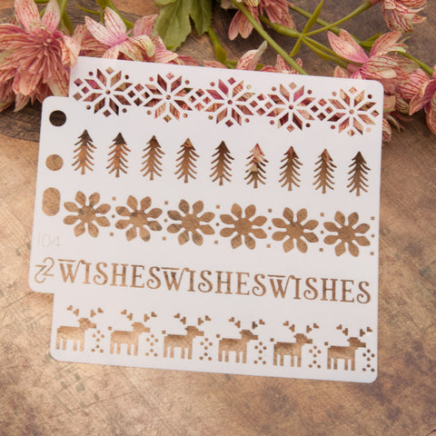 Christmas Element Layering Painting Stencils