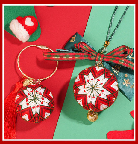 DIY Christmas Balls Car Hanging,、Keychains Material Kit