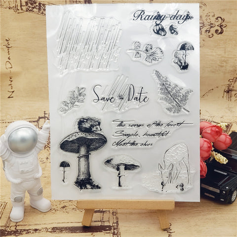 Rain Mushroom Stamps