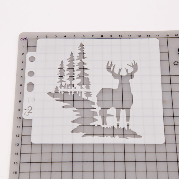 9PCS Christmas Layering Painting Stencils